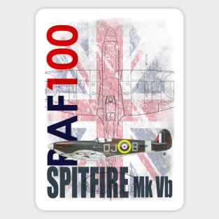 RAF 100 Years - Spitfire Mk Vb Sticker